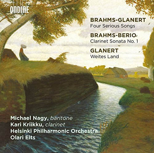 "Album cover featuring a serene landscape with a stream and trees, listing musical compositions."