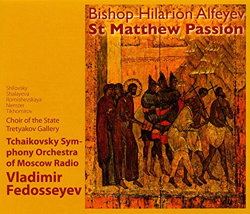"CD cover with orange background and medieval religious artwork, featuring text in red font."