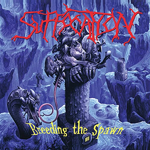 Album cover art: grotesque creature on a pillar, surrounded by dark, icy landscape.