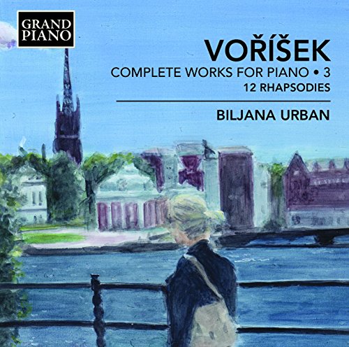 "CD cover featuring a watercolor painting of a person overlooking a cityscape."