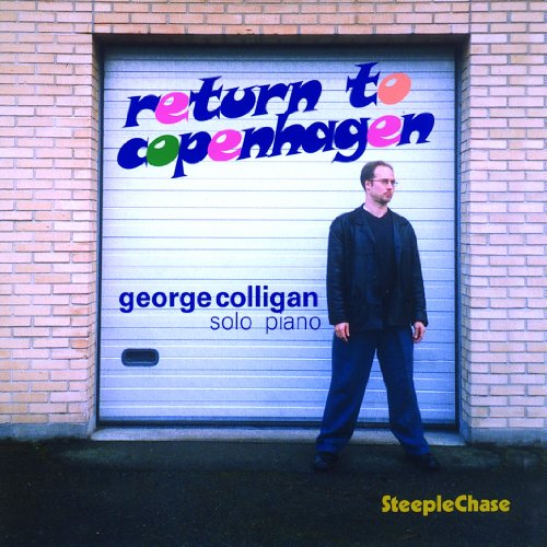 "Album cover with man standing in front of a garage door, 'Return to Copenhagen' written."