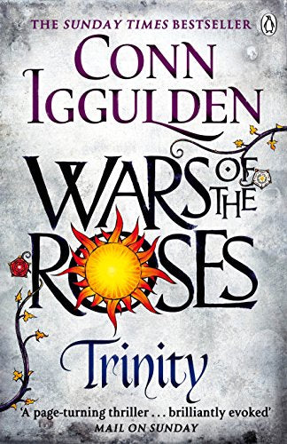The image depicts a book cover with a grey background and floral designs.