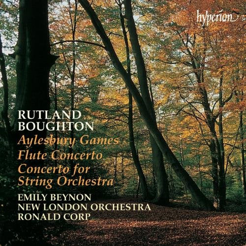 "CD cover with autumn forest scene and white and yellow text listing artist and music."