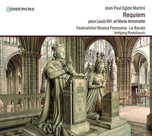 "CD cover featuring a marble statue of a king and queen in a cathedral."