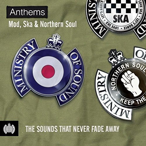 "CD cover with Ministry of Sound badges on a green background, featuring various logos."
