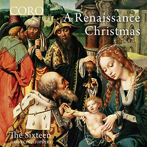 "Album cover featuring a Renaissance painting of the Adoration of the Magi scene."