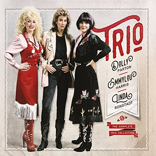 "CD cover featuring Dolly Parton, Emmylou Harris, and Linda Ronstadt in country attire."