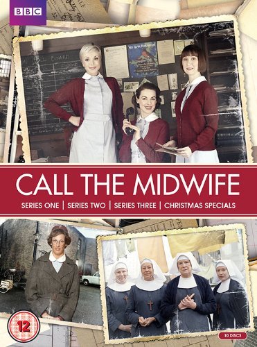 DVD cover for "Call The Midwife" series, featuring three women in nurse attire.