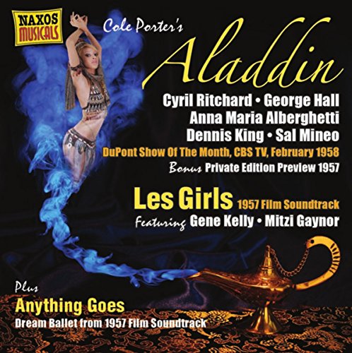 Cole Porter's Aladdin CD cover featuring a belly dancer and a lamp surrounded by smoke.