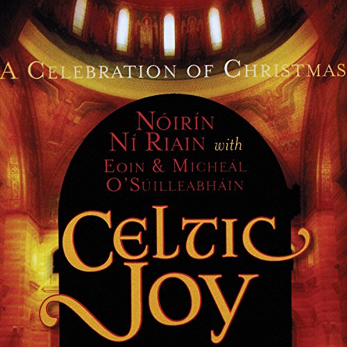 "Celtic Joy" CD cover featuring ornate church arches and gold, red, and white text.