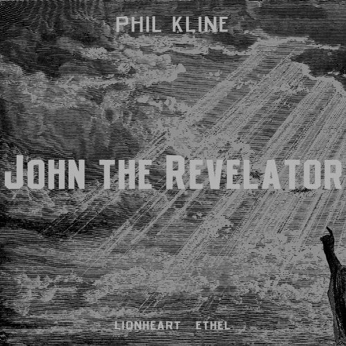 "Album cover with 'John the Revelator' text on a black and white abstract background."