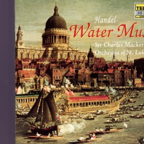 "CD cover featuring a vintage painting of boats on a river with cityscape."