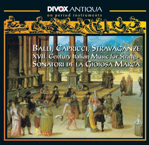 CD cover featuring 17th-century ball scene with ornate border and white text overlay.