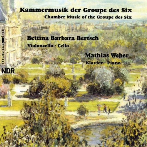 "Album cover with a painting of a park and black text."