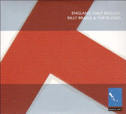 "Album cover with red, white, and grey geometric pattern and blue logo."