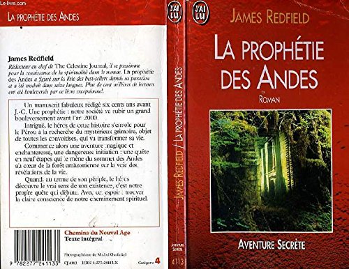 "The Celestine Prophecy" book cover featuring a serene forest landscape with a lake.