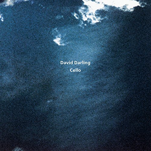 The image shows a blue-toned album cover with white text. Alt text: Blue-toned album cover with "David Darling Cello" in white text.