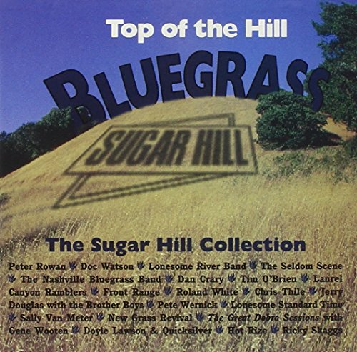 "CD cover featuring a hill with 'Sugar Hill' shadowed on it, blue sky background."
