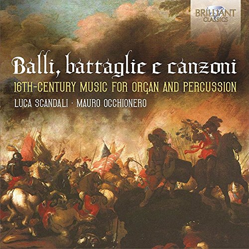 "CD cover with a chaotic battle scene painting and white and yellow text."