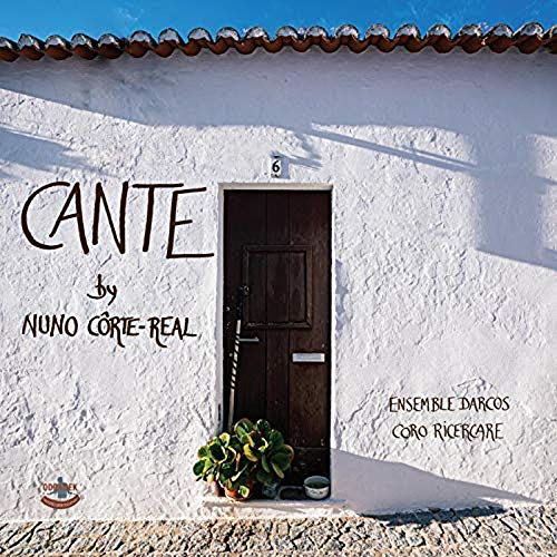 "Album cover with white building, dark door, and 'Cante by Nuno Corte-Real' text."