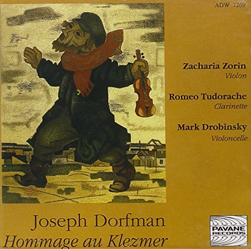 CD cover with a man in black holding a violin, orange background.