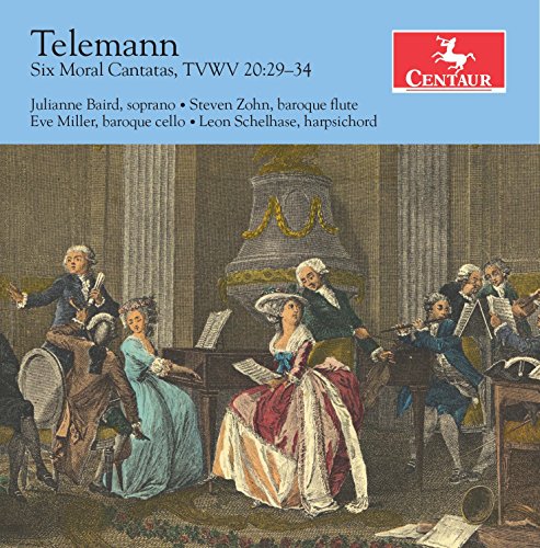 "CD cover with classical music illustration and red Centaur logo."
