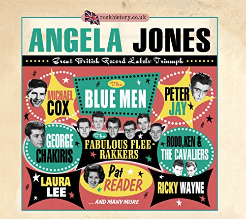 "CD cover with various artist names and images on a red background."