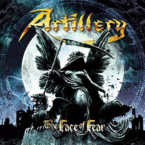 "Album cover featuring a grim reaper with large wings holding a scythe."