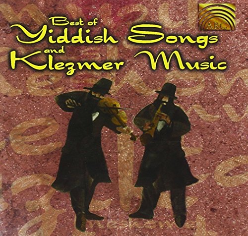 "CD cover with two men playing violin and clarinet on red textured background."