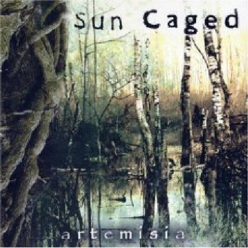"CD album cover with dark, misty forest scene and text 'Sun Caged - Artemisia'."