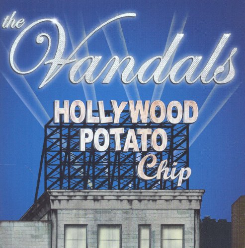 "Album cover featuring a building with a sign reading 'Hollywood Potato Chip' against a blue sky."