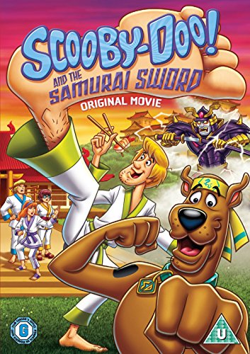DVD cover featuring cartoon characters Shaggy and Scooby-Doo in martial arts poses, with a samurai.