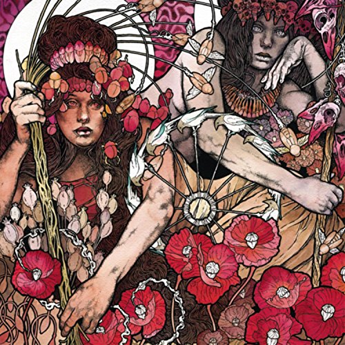 The image depicts a CD cover featuring two women surrounded by flowers. Alt text: "CD cover art with two women adorned with flowers."