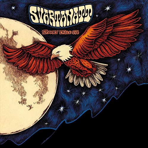 Album cover featuring an eagle flying in front of a moon and starry night sky.