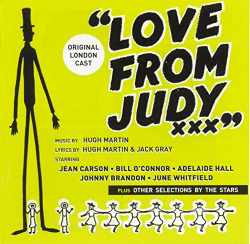 "Yellow album cover with black title 'Love From Judy' and silhouetted dancing figures."