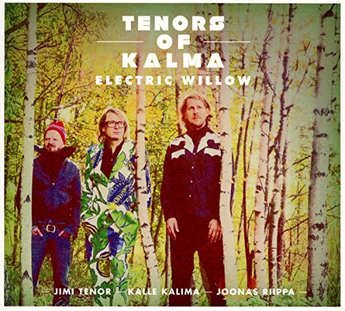 Album cover with three men standing in front of birch trees.