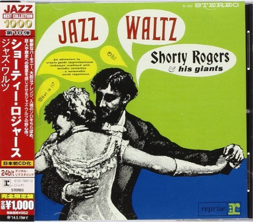 "Album cover with couple dancing waltz, green and blue background, 'Jazz Waltz' text."