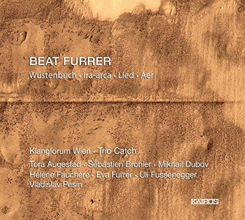 "CD cover with brown textured background and white text listing the artist and performers."