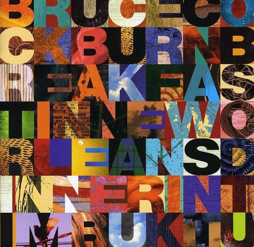 "Album cover with colorful, cut-out letters forming the title and artist name."