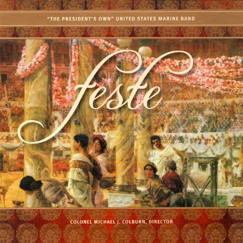 "CD cover featuring a Renaissance-style painting of people in a festive, decorated hall."