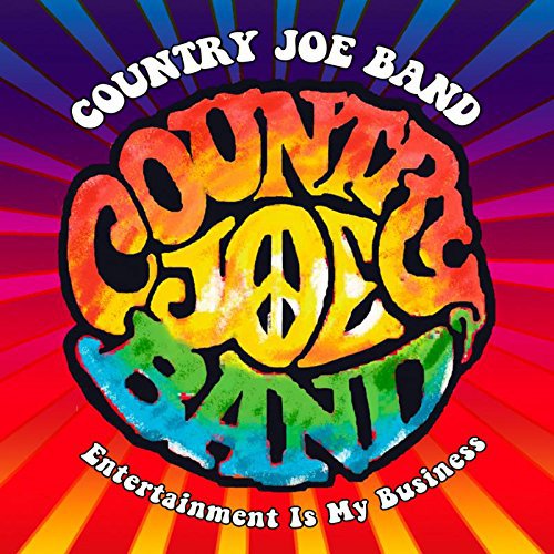 "Colorful CD cover with 'Country Joe Band' in rainbow letters and peace sign."