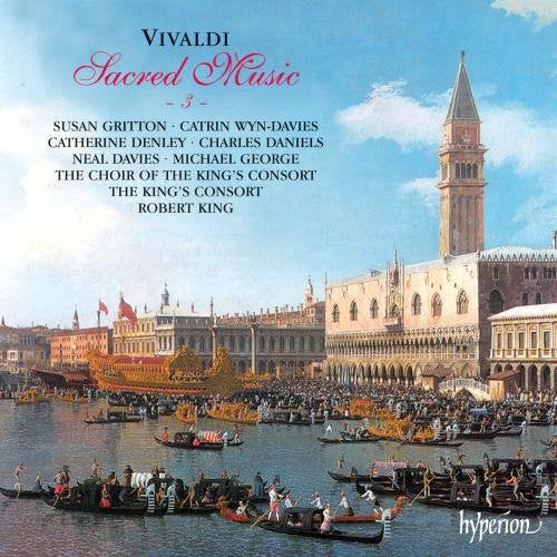 "CD cover featuring a painting of a Venetian harbor scene with boats and a church."