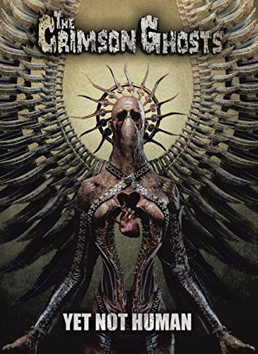 Album cover with a skeletal figure and wings, titled "The Crimson Ghosts - Yet Not Human".
