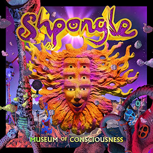 Album cover with psychedelic art, a face, and colorful, swirling patterns.