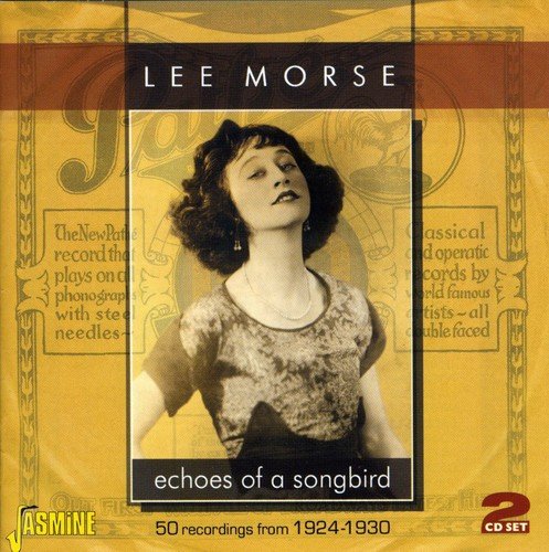 "CD cover featuring sepia-toned portrait of Lee Morse against ornate yellow background."
