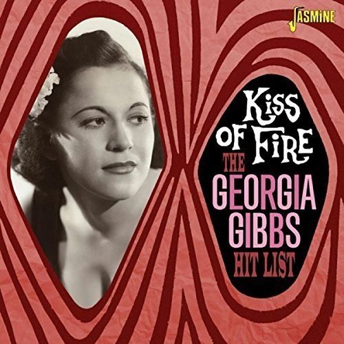 "Red album cover with black and white portrait of Georgia Gibbs and title text."