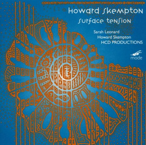 "CD cover art with orange abstract design on blue background, featuring artist and title."