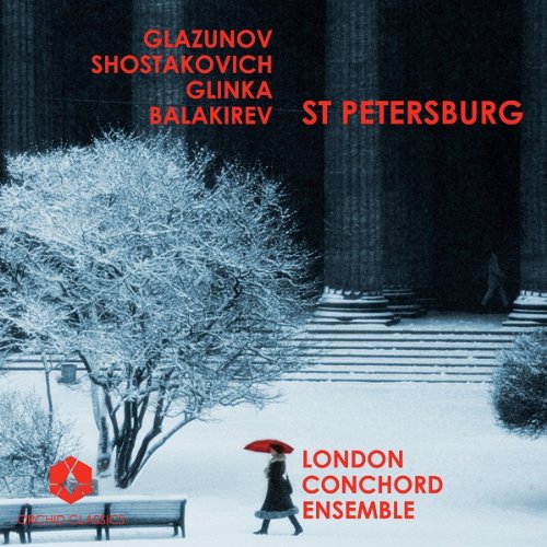 A woman walks alone in a snowy scene with red text overlay.