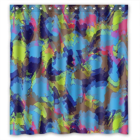 Paul Williams & Roger Nichols - Home Fashion Waterproof Geometry Shower Curtains, Width X Height / 66 X 72 Inches / W H 168 By 180 Cm, Polyester, Best For Relatives [VINYL]