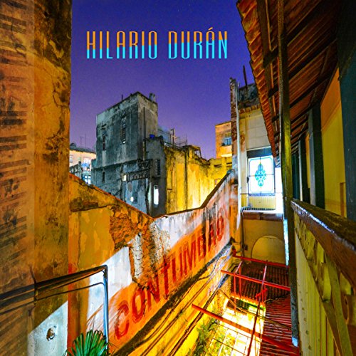 Album cover for Hilario Duran's "Contumbao" showing a narrow alleyway with graffiti and buildings.